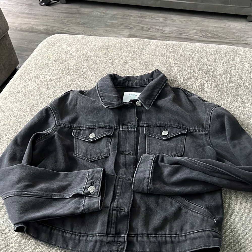 Black denim jacket
